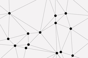 white background with low poly digital lines connection. Abstract white blue digital technology futuristic communication high tech concept background. Technology dots lines connect network background.