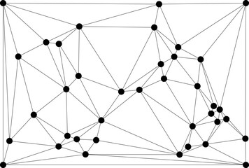 white background with low poly digital lines connection. Abstract white blue digital technology futuristic communication high tech concept background. Technology dots lines connect network background.