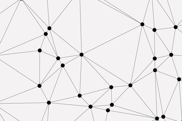 white background with low poly digital lines connection. Abstract white blue digital technology futuristic communication high tech concept background. Technology dots lines connect network background.