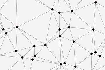 white background with low poly digital lines connection. Abstract white blue digital technology futuristic communication high tech concept background. Technology dots lines connect network background.