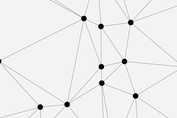 white background with low poly digital lines connection. Abstract white blue digital technology futuristic communication high tech concept background. Technology dots lines connect network background.