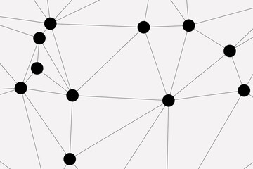 white background with low poly digital lines connection. Abstract white blue digital technology futuristic communication high tech concept background. Technology dots lines connect network background.