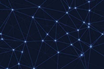 white background with low poly digital lines connection. Abstract white blue digital technology futuristic communication high tech concept background. Technology dots lines connect network background.