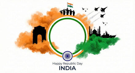 Vibrant India Republic Day Celebration Background