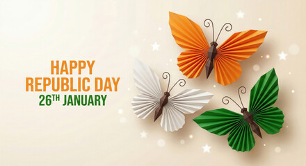 Vibrant butterflies celebrate Republic Day with festive colors