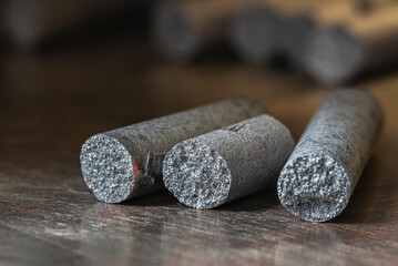 Industrial carbon and graphite granules used in metallurgical and electrical processes