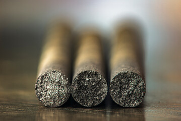 Industrial carbon and graphite granules used in metallurgical and electrical processes