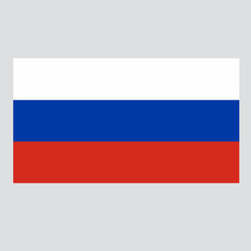 National russian flag on white background vector illustration isolated