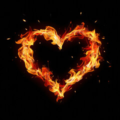 Fire Heart Shape Concept