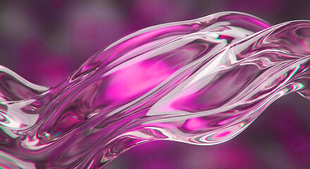 Translucent Pink and Purple Liquid Wave Abstract Background fluid