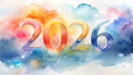 2026 Happy New Year Greeting Card