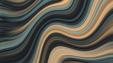 Serene Abstract Waves of Teal Gray and Beige with Smooth Texture background calm