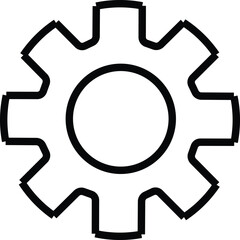 gear icon on white