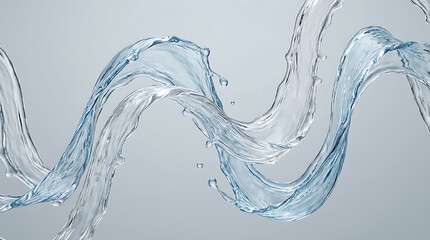 Dynamic Blue Water Splash Wave Abstract Motion fluid