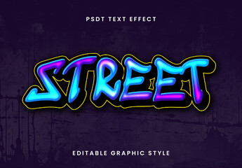 Blue And Purple Bold Tag Street Graffiti Text Effect Urban Spray Font