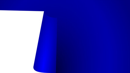 Modern Blue Gradient Folded Corner Background with Clean Paper Curl Effect for Layout Design
