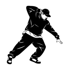 Fototapeta premium Jumping Man Silhouette – Happy Celebration Freedom Action Vector Icon