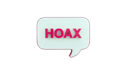 Hoax Message Bubble on White Background