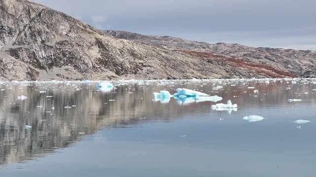 Tasiilaq Town, East Greenland, Inuit Settlement on Ammassalik Island Surrounded by Arctic Fjords and Mountains