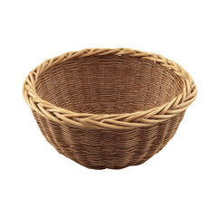 Fototapeta premium Wicker Basket in Rustic Style with Natural Lighting and Texture for Home Decor