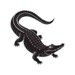 Fototapeta premium Minimal Crocodile Wildlife Icon EPS.