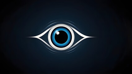 Blue Evil eye vector illustration