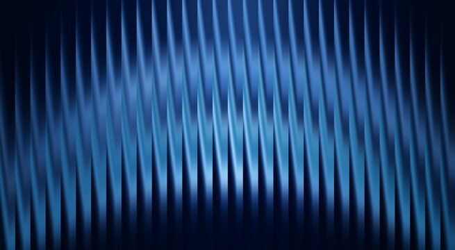 Abstract blue lines in wave pattern. This image captures a sense of movement and depth