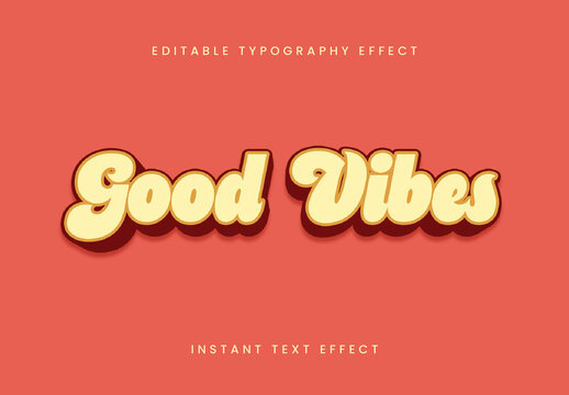 Retro Extruded Rounded Text Effect