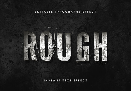 Rough Cracked Stone Text Effect
