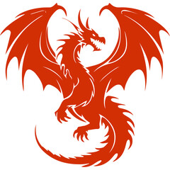 Obraz premium Dynamic Roaring Dragon Mascot Graphic