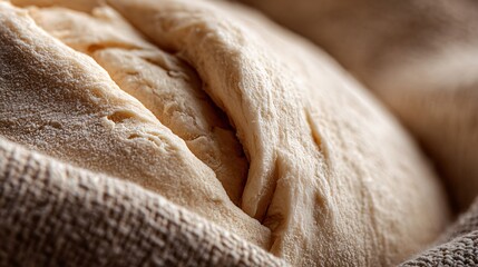 Close-up of dough seam folded carefully