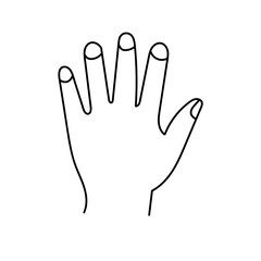 Obraz premium Open Hand Outline