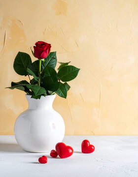 Vaso con rosa