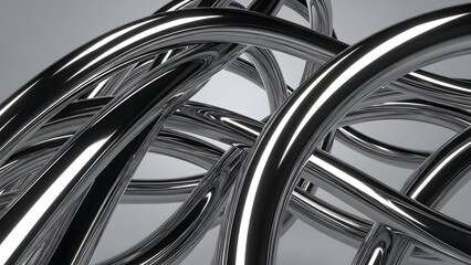 Intricate metal wires intertwined