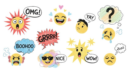 Fototapeta premium 3D Textured Impasto Paint Speech Bubbles in Earth Tones for Artistic Branding and Creative Dialogue