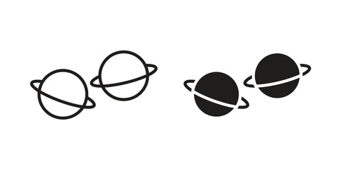 Bath salts bomb icons. silhouette icon vector flat illustration on white background. line art icons