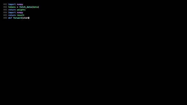Random dummy Python code in various colors