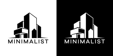 minimalist building logo design inspiration.
