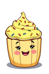 Adorable Muffin Character with Sweet Toppings