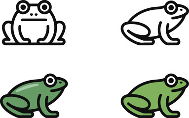 Naklejka premium Frog icon logo