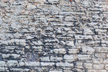 Stone brick wall texture with shallow depth of field