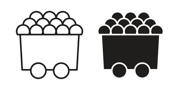 Raw material icons. silhouette icon vector flat illustration on white background. line art icons