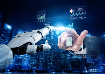 An AI data analytics interface for visualizing business performance metrics. A collection of AI generated charts for strategic reporting and analysis. Motif