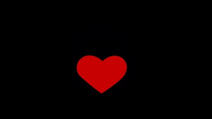 Stylish kettlebell icon animation heart symbol, expressing workout passion, gym culture, health, and strength. Clean neon line art on a black background, perfect for fitness videos, sports int