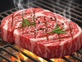 grilled meat on a grill