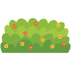 Fototapeta premium Green bush collection unique creative concept isolated vector illustration on white background