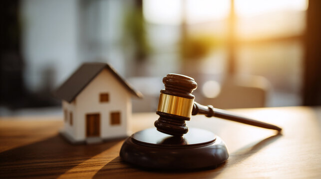 Real Estate Auction and Property Law Concept