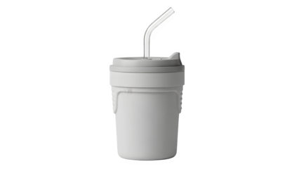 Minimalist reusable drink cup with straw for everyday hydration and on-the-go convenience