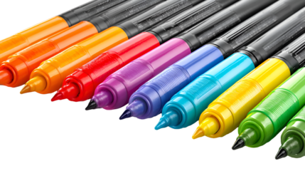 Set of Vibrant Multi-Colored Felt Tip Markers in Black Case

