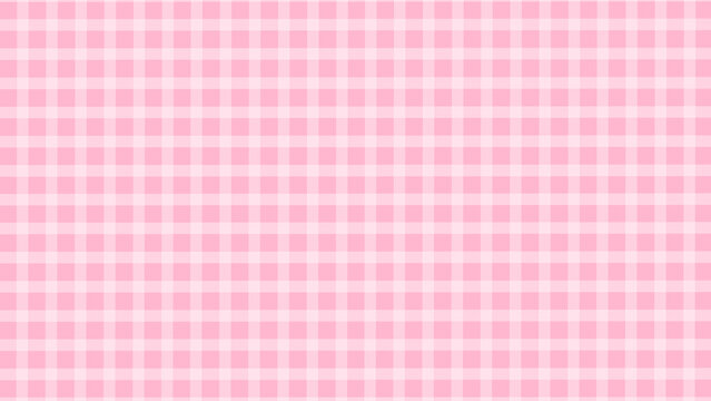 Pik and white plaid fabric texture background. Seamless pattern checkered wallpaper.